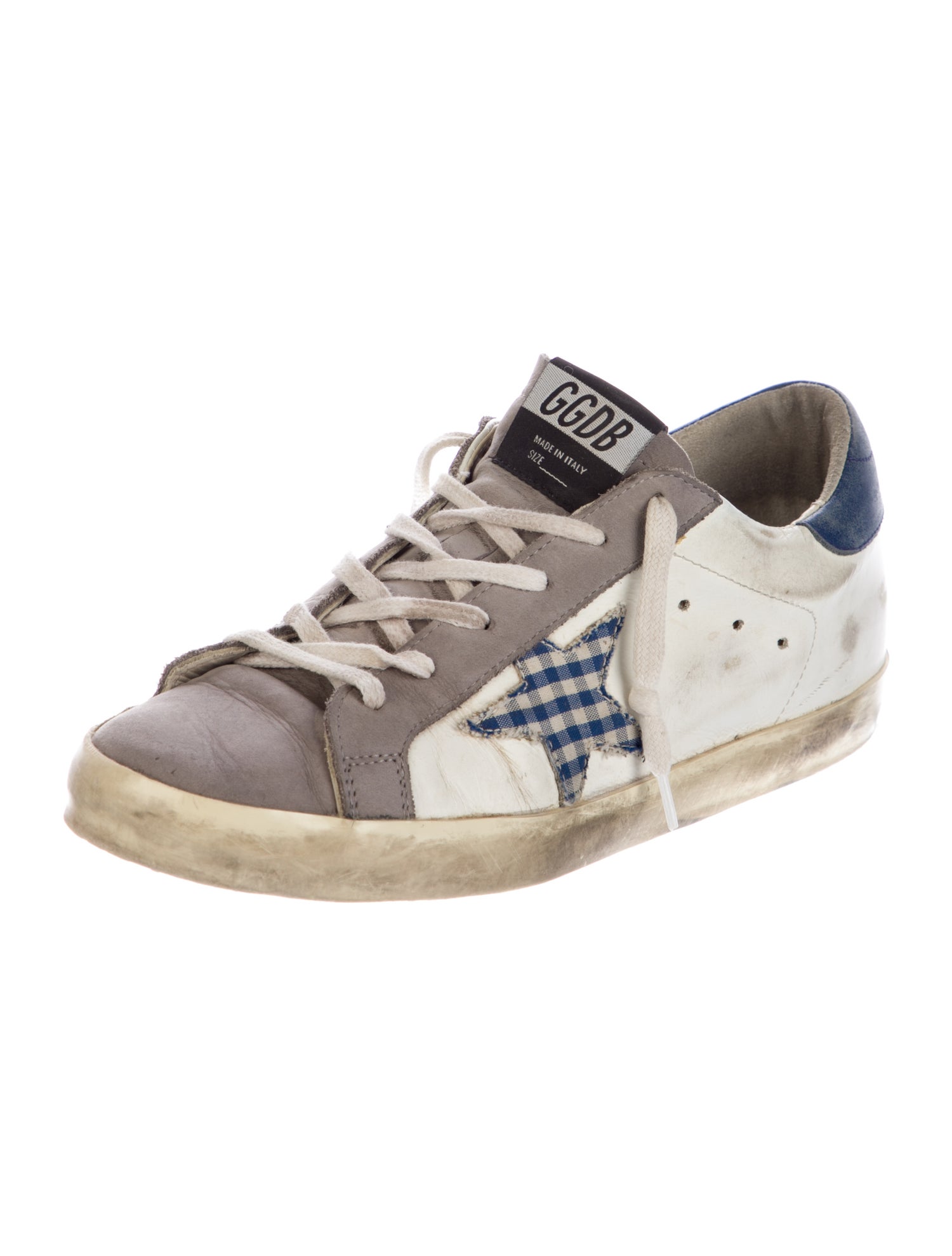 Golden Goose Leather Colorblock Pattern Sneakers